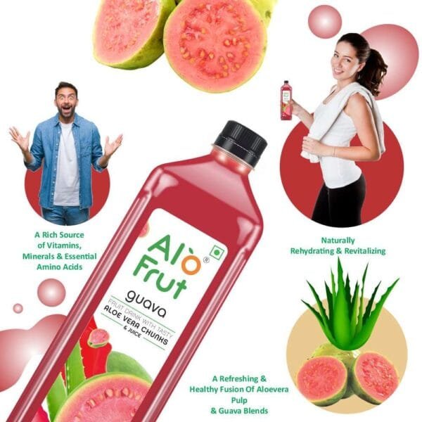 AloFrut Guava Aloe Vera Chunks & Juice - Image 2