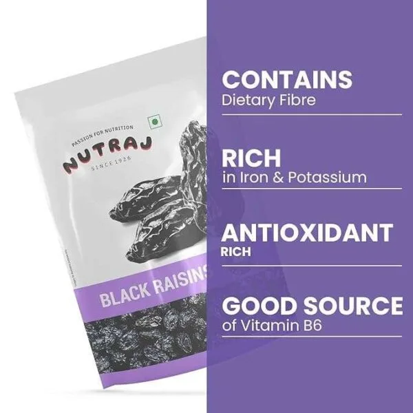 Nutraj Black Raisins 200g - Image 3