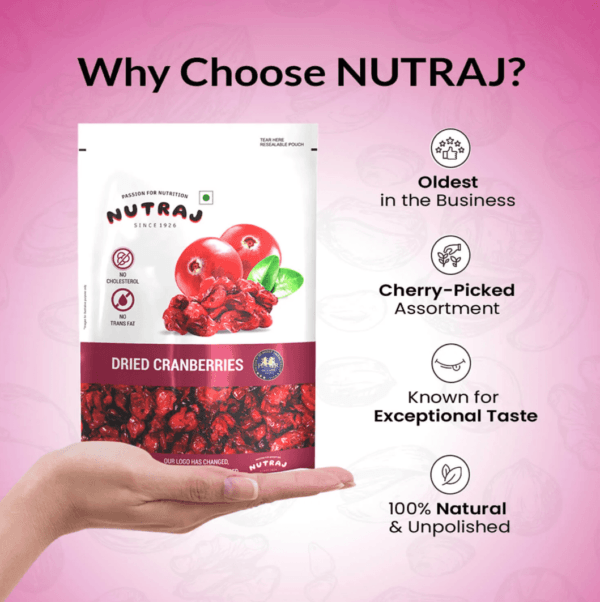 Nutraj Sliced Dried Cranberries 100 g - Image 4