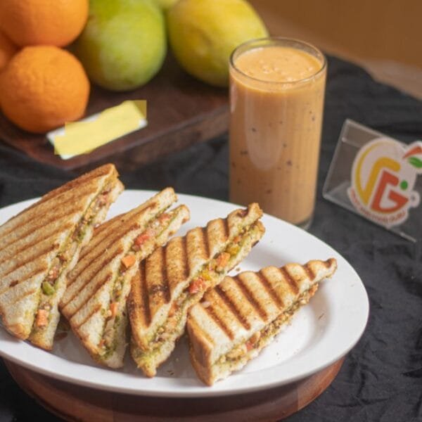 Veg Grilled Sandwich [2 slice] + Mix Fruit Shake [250ml]