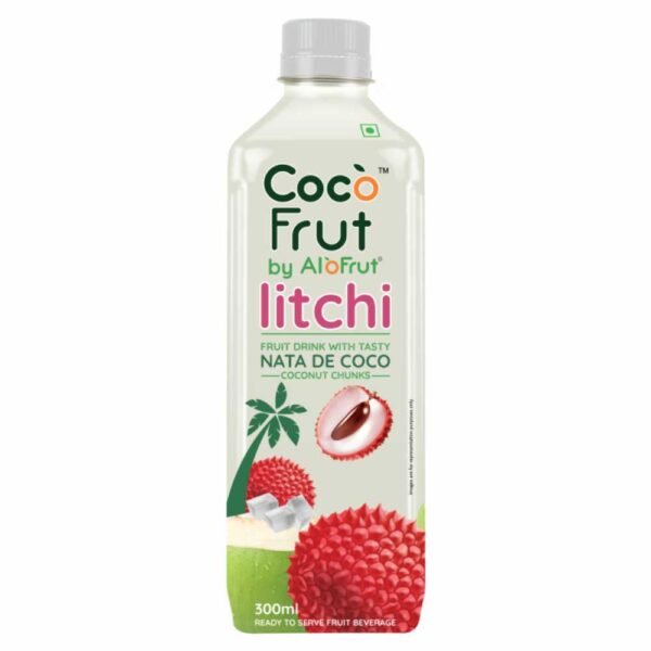 Coco Frut Litchi Fruit Drink With Tasty Nata De Coco Coconut Chunks (Sip N Chew) 300ml
