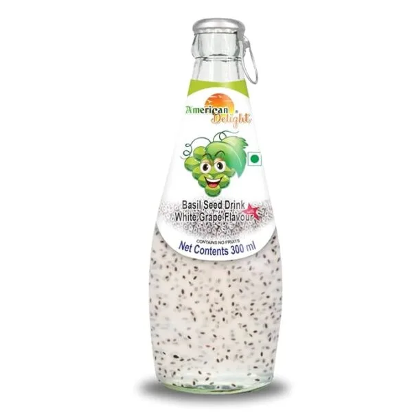 American Delight Basil Seed Drink White Grape Flavour 300 ML