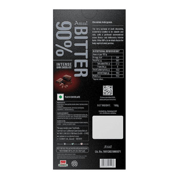 Amul Biter 90% 150 G - Image 2