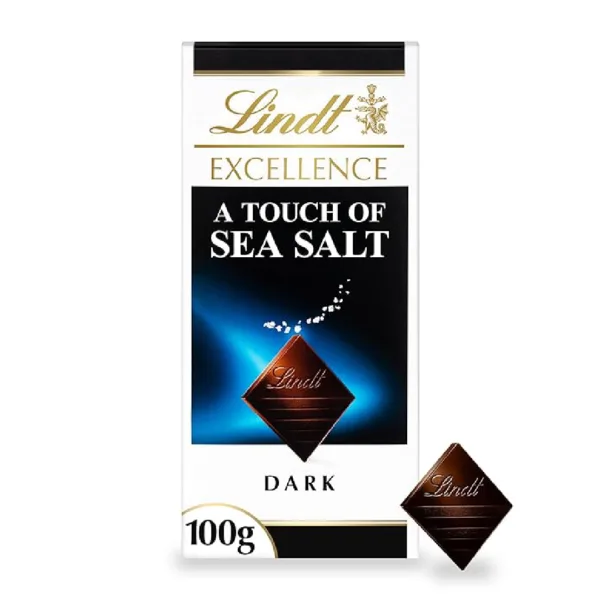 Lindt Excellence Sea Salt Dark Chocolate, 100 g