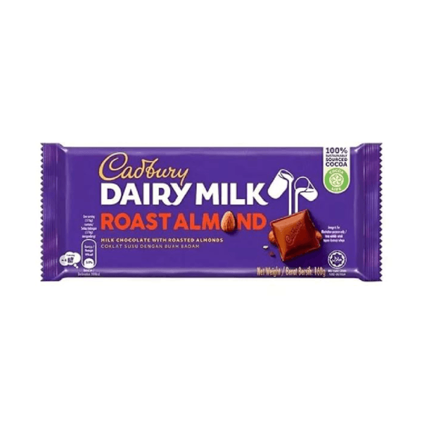 Cadbury Dairy Milk Roast Almond Imported 160gms Bars  (160 g)