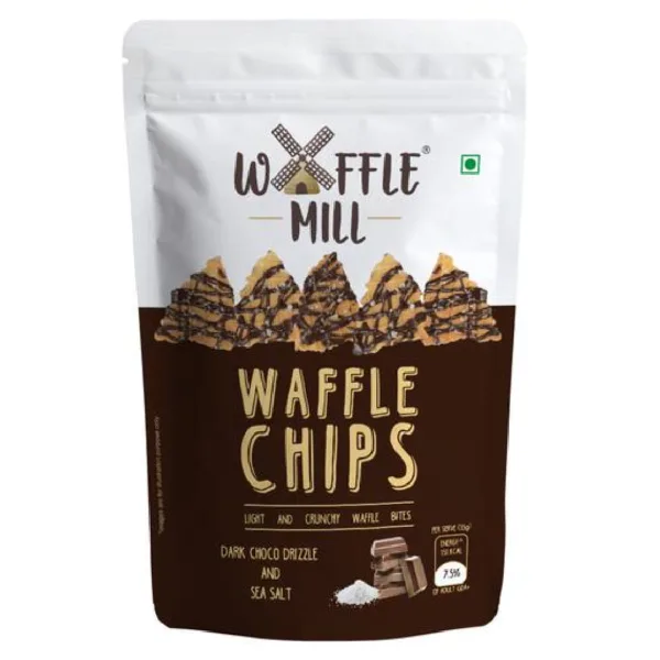 Waffle Mill - Waffle Chips - Dark Choco Drizzle and Sea Salt - 80g