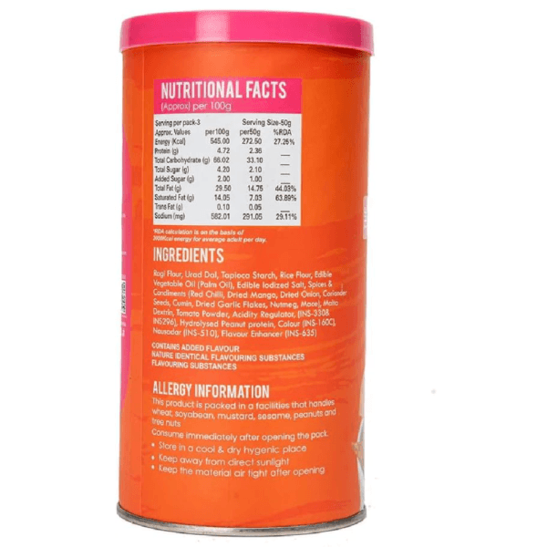 Ragi Chips Peri-Peri | Healthy Snack | Superfood Ingredients | Light & Crisp | 150g - Image 4