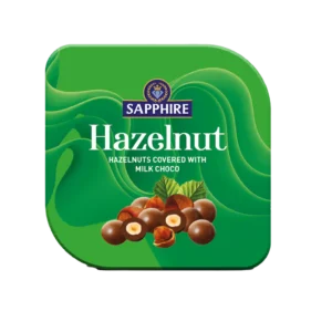 Sapphire Hazelnuts covered in Milk Chocolate 90g Tin