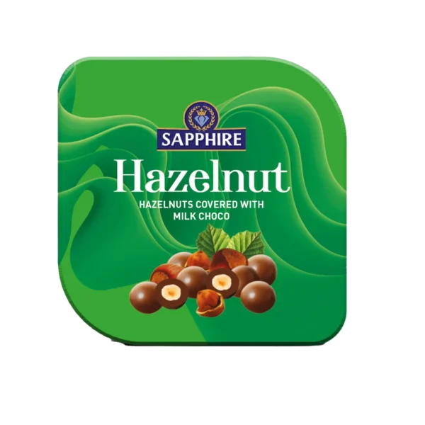 Sapphire Hazelnuts covered in Milk Chocolate 90g Tin