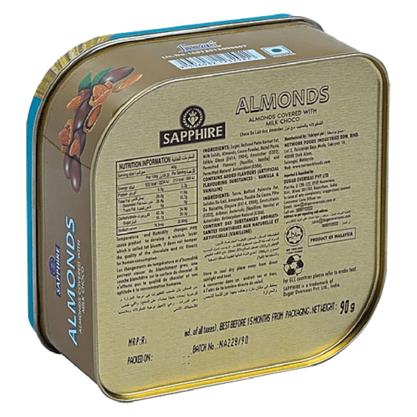 Americano Almonds Covered with Milk Chocolate, 90g - Image 2
