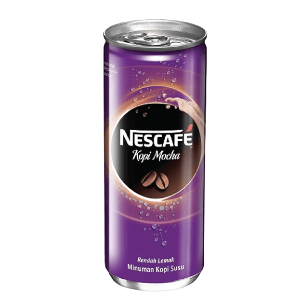 Nescafe Drink Mocha Can, Low Fat Milk Coffee Drink - 240 ML