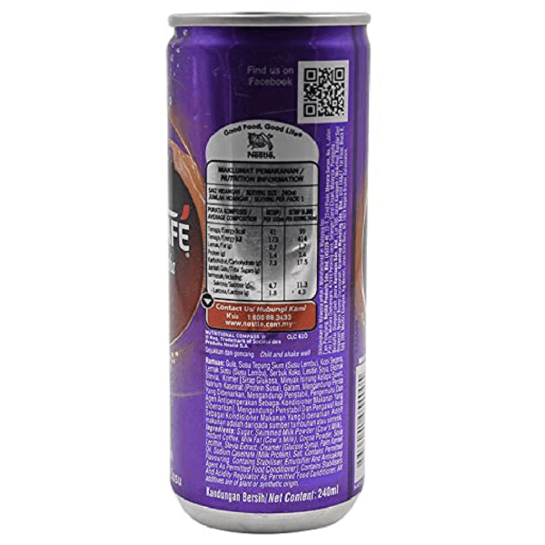 Nescafe Drink Mocha Can, Low Fat Milk Coffee Drink - 240 ML - Image 2
